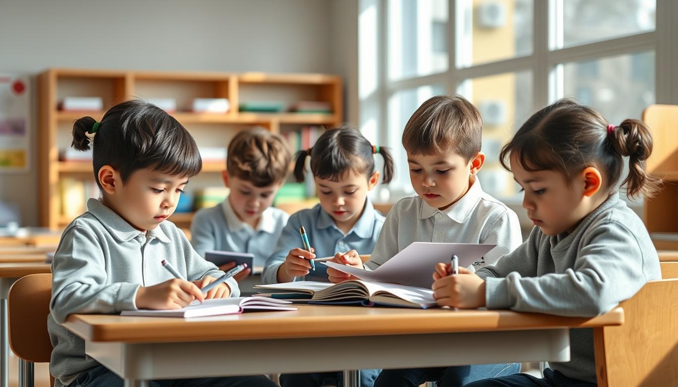 Students working in research laboratory